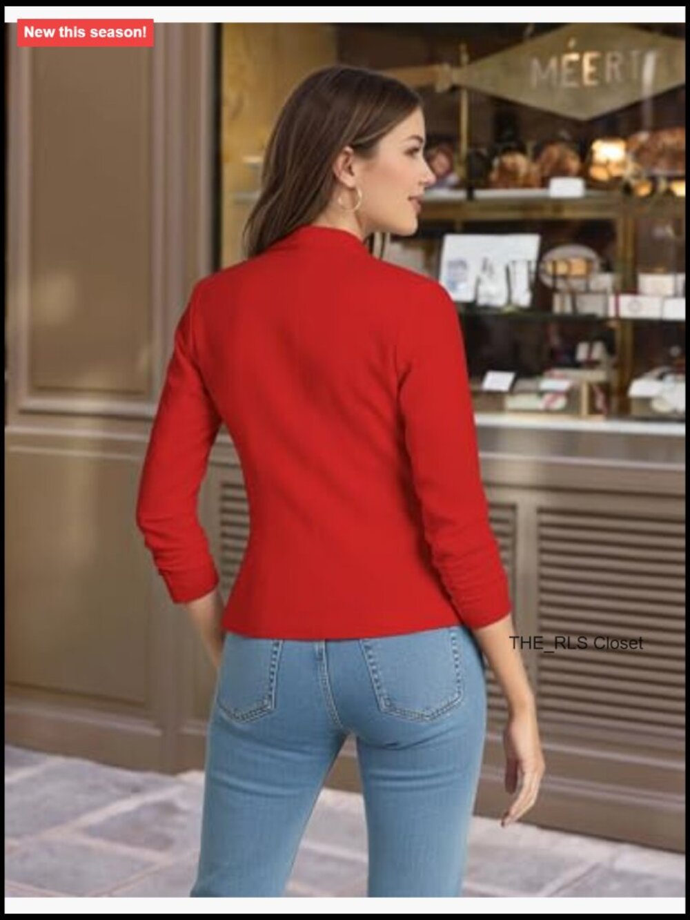 Lightweight Stretch Ponte Cardigan Blazer Jacket Office Work - Picture 4 of 7